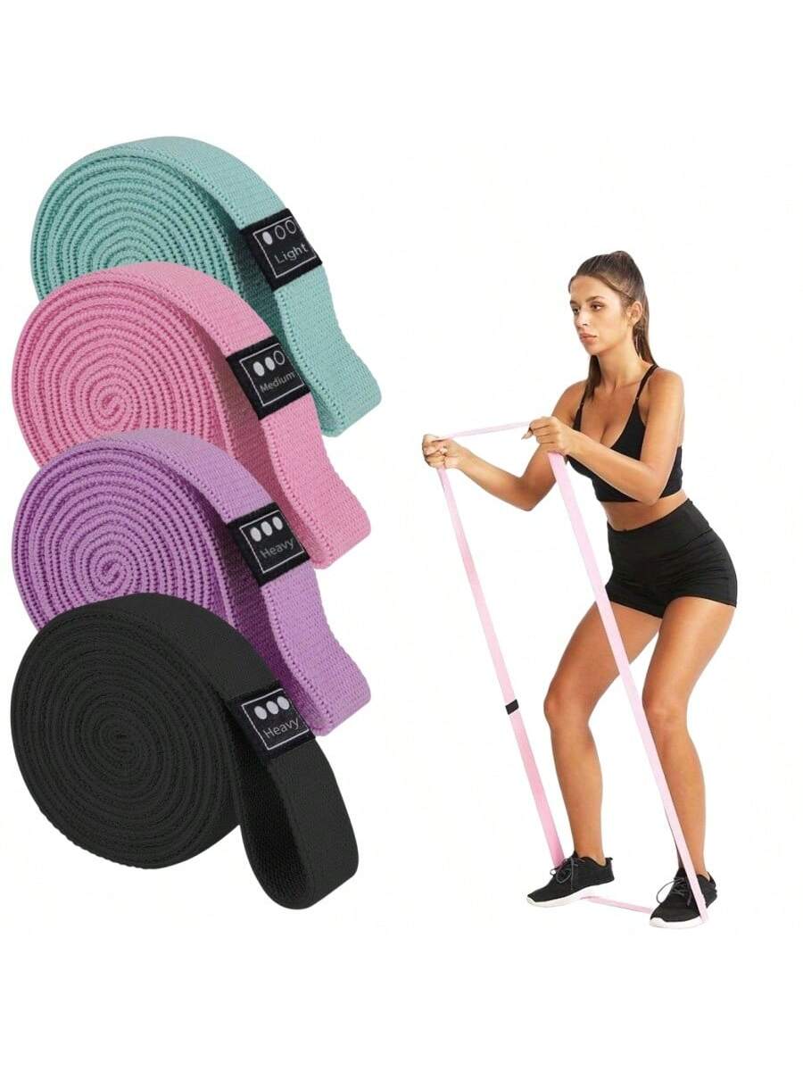 1pc/3pcs Resistance Bands, Elastic Yoga Bands, Stretching Bands For Squats, Fitness, Exercise, Workout, Yoga, Pilates, Legs