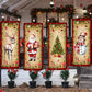 4Pcs Christmas Retro Cloth Hanging Flag,Quilted Wall Hanging,Elk Santa Claus Christmas Tree Snowman Pattern,Christmas Decorations,Indoor/Outdoor Home Decor,Xmas Party Decor Party Supplies,Merry Christmas,2025 New Year Decor,Christmas