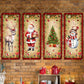 4Pcs Christmas Retro Cloth Hanging Flag,Quilted Wall Hanging,Elk Santa Claus Christmas Tree Snowman Pattern,Christmas Decorations,Indoor/Outdoor Home Decor,Xmas Party Decor Party Supplies,Merry Christmas,2025 New Year Decor,Christmas