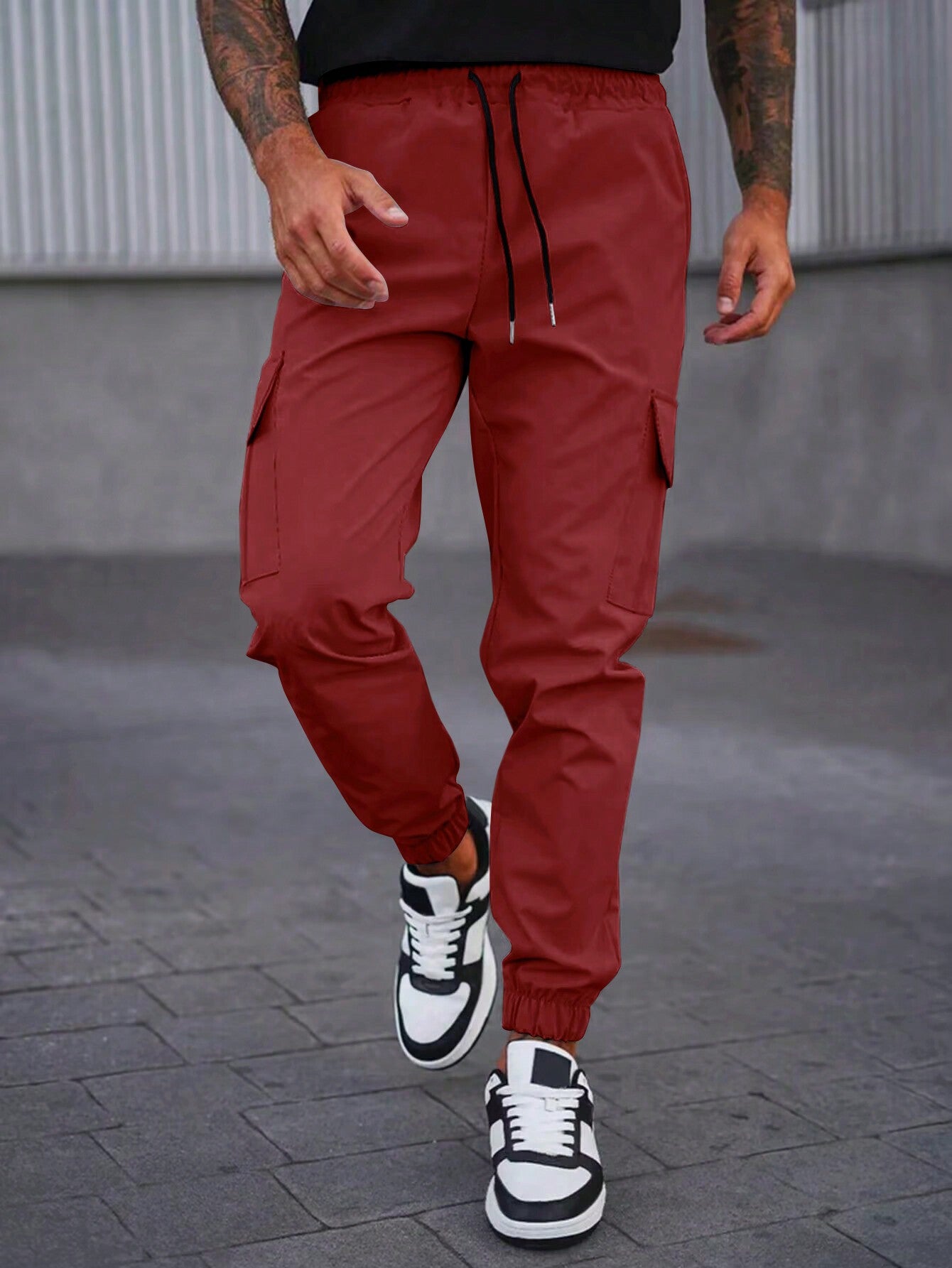 Manfinity LEGND Men's Casual Drawstring Pocket Elastic Waist Jogger Pants