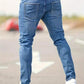 Men's Skinny Distressed Jeans, Stretch Casual Slim Fit Pants