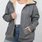 Women's Winter Warm Plus Fleece Thick Pocket Hooded Sportswear Jacket