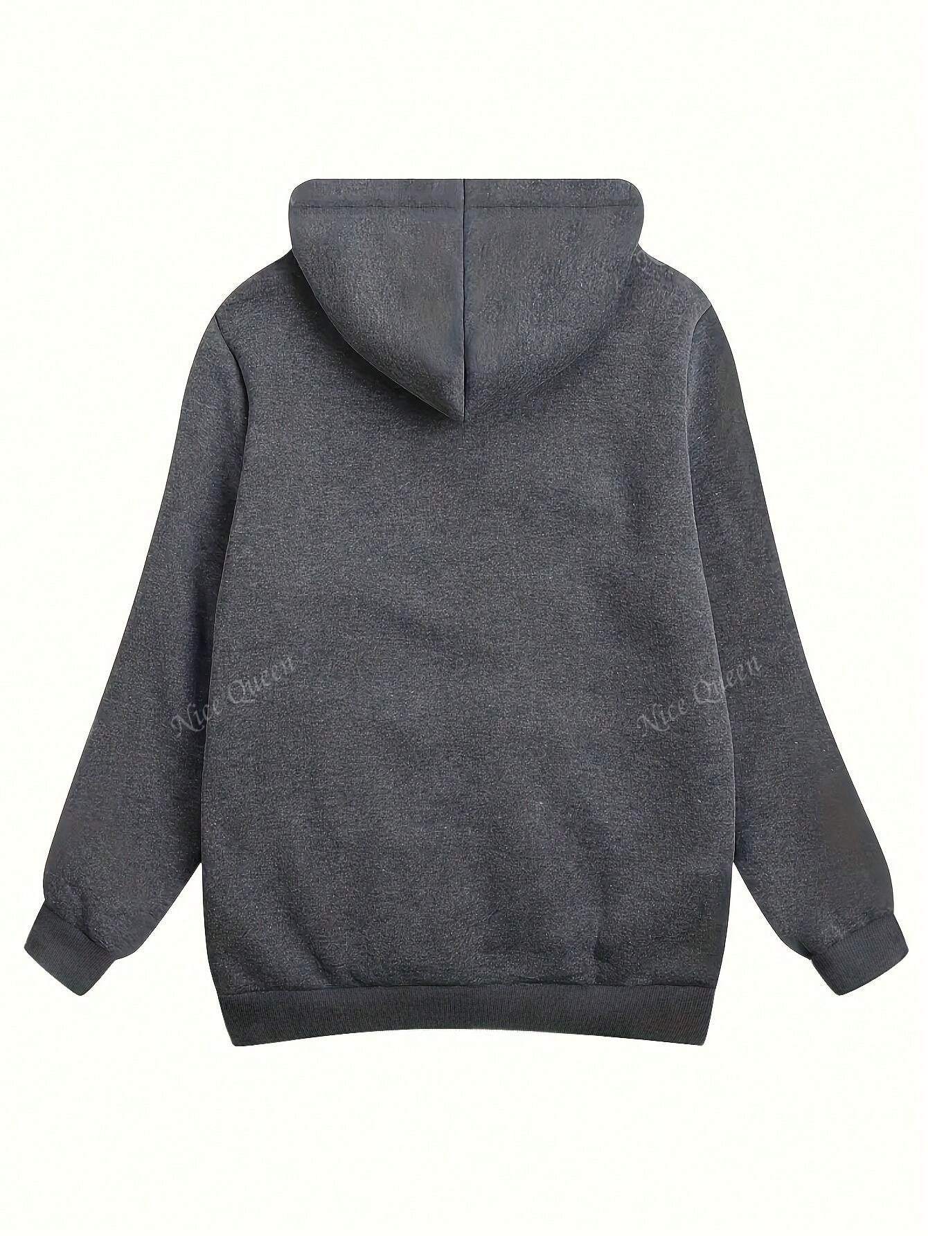 Women's Winter Warm Plus Fleece Thick Pocket Hooded Sportswear Jacket