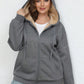 Women's Winter Warm Plus Fleece Thick Pocket Hooded Sportswear Jacket