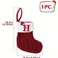 1Pc Embroidered Christmas Stockings,Knitted Alphabet A~Z Christmas Socks,Merry Christmas Hat Letter A~Z Knitted Socks,Christmas Tree Ornament,Home Decor,Christmas Decoration,Xmas Party Decor Party Supplies,2025 New Year Decor,Christmas