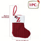 1Pc Embroidered Christmas Stockings,Knitted Alphabet A~Z Christmas Socks,Merry Christmas Hat Letter A~Z Knitted Socks,Christmas Tree Ornament,Home Decor,Christmas Decoration,Xmas Party Decor Party Supplies,2025 New Year Decor,Christmas