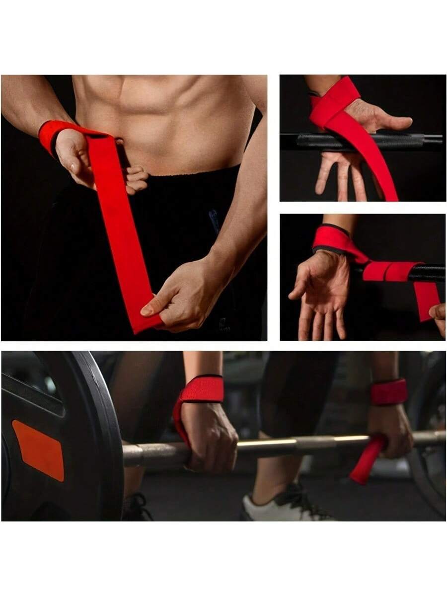 1 Pair Non-Slip Grip Bands For Pull Weightlifting - Fitness Wristbands, Ideal For Strength Training