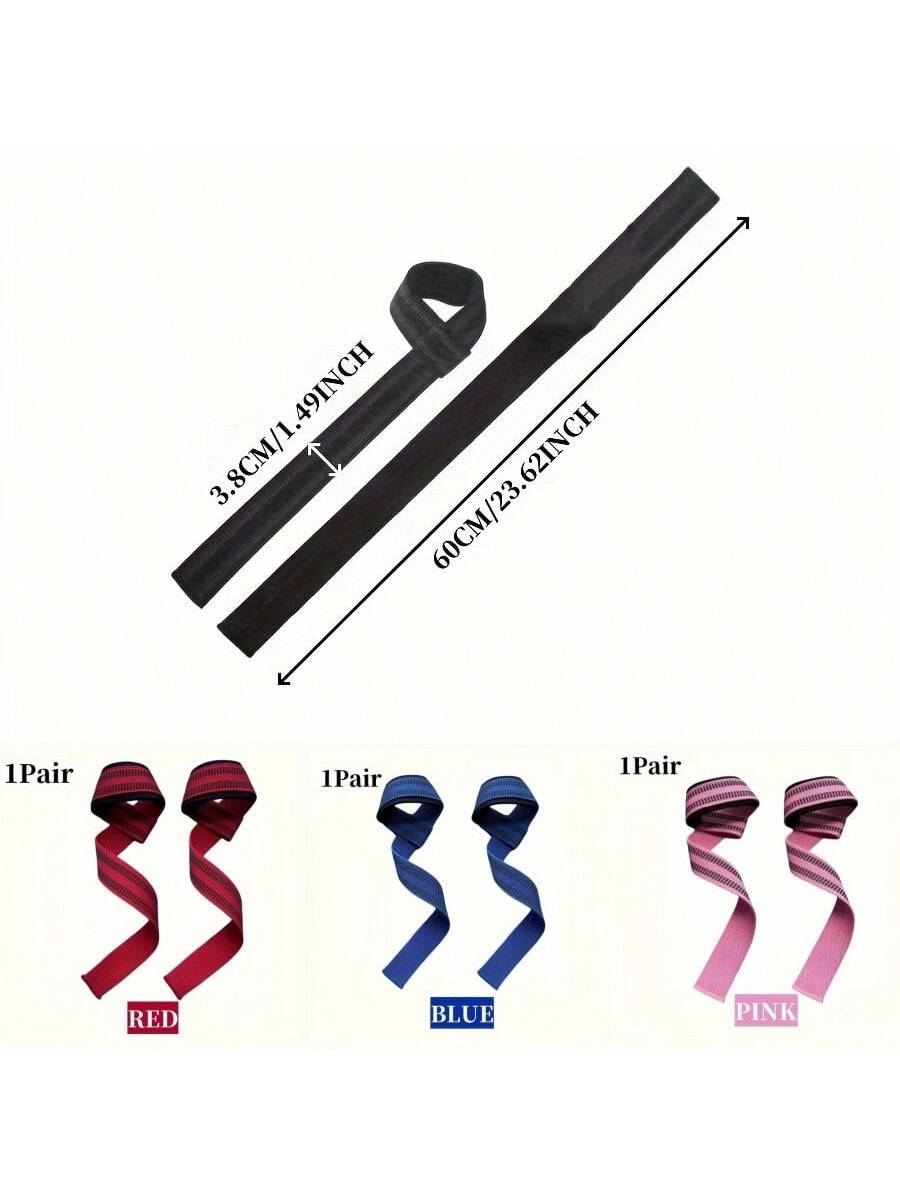 1 Pair Non-Slip Grip Bands For Pull Weightlifting - Fitness Wristbands, Ideal For Strength Training