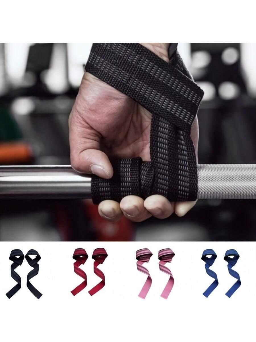 1 Pair Non-Slip Grip Bands For Pull Weightlifting - Fitness Wristbands, Ideal For Strength Training