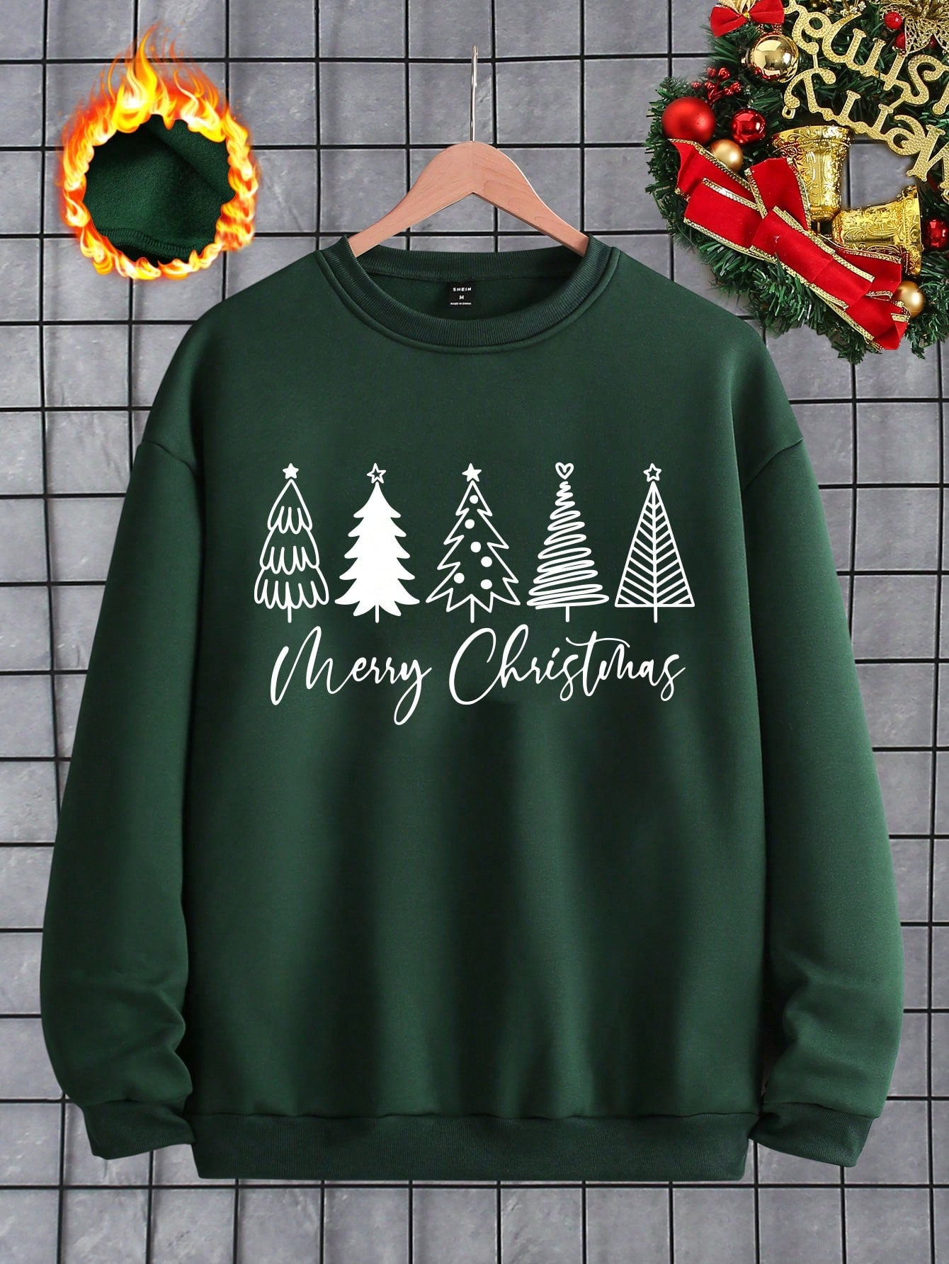 Men's Casual Merry Christmas Letter Slogan