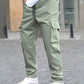 Manfinity Homme Men Drawstring Waist Flap Pocket Stylish Casual Cargo Pants