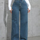 MOOSTA Casual Washed Straight Leg Jeans