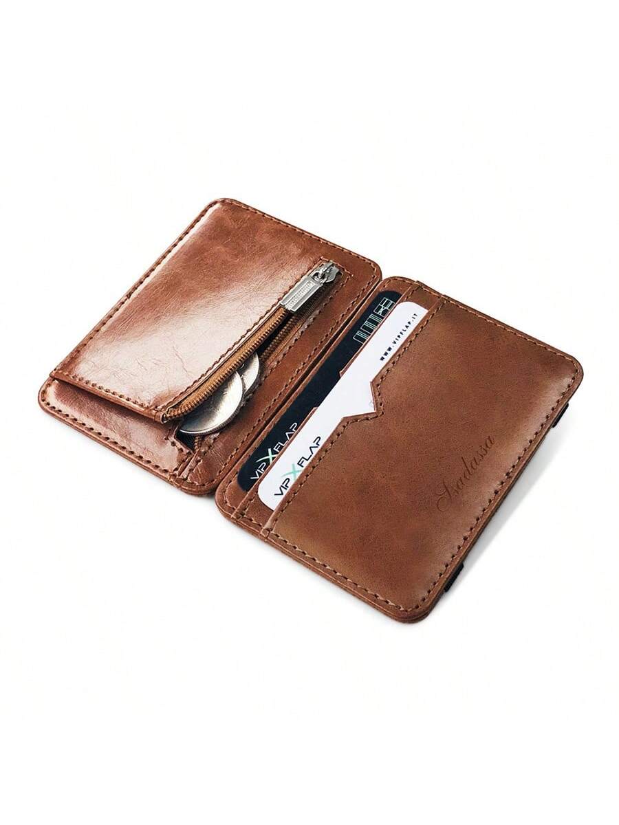 Men's Multifunctional PU Leather Wallet Card Holder Coin Purse - Back To School Essentials Card Case Gifts For Women