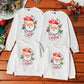 1pc White Father Christmas Print Fleece Lined Round Neck Loose Sweatshirt For Men, Suitable For Daily Activities, Party And Christmas Holidays In Autumn/Winter