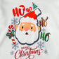 1pc White Father Christmas Print Fleece Lined Round Neck Loose Sweatshirt For Men, Suitable For Daily Activities, Party And Christmas Holidays In Autumn/Winter