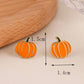 2pcs Elegant Simple Gold Pumpkin Stud Earrings, European And American Fashion Suitable For Women To Wear On Halloween, Thanksgiving And Daily Occasions