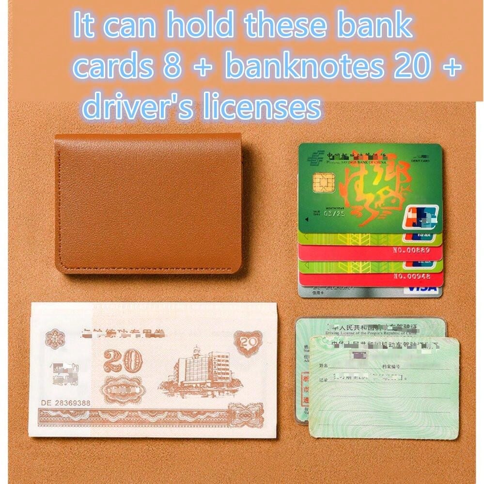 1PC Small Wallet Short Version New Simple Mini Wallet Card Bag Thin Folding Wallet Driver's ID Cover