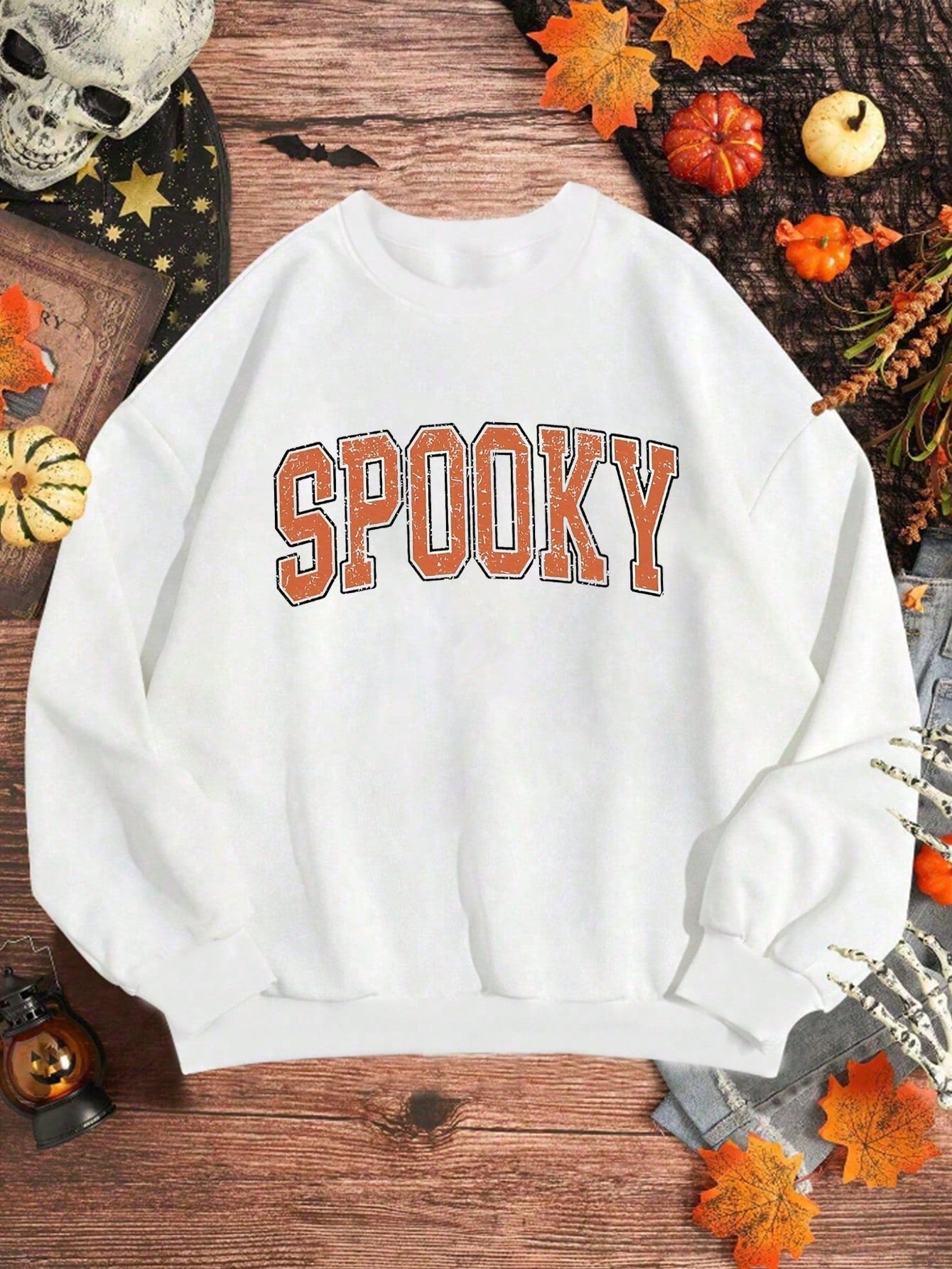 LUNE Plus Size Spooky Halloween Sweatshirt For Women - Soft