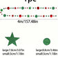 1/2pcs Glitter Polka Dot Star Garland, Red Green Mix Christmas Background Banner, Suitable For Christmas Themed Decor, Party Decoration, Christmas Tree Ornament,Christmas