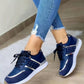 European And American Plus Size Women's Thick-Soled Sports Casual Shoes With Laces, In Stock For Summer