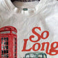 Attitoon Women's Casual "So Long London" Vintage Telephone Booth Car Print White Loose Crew Neck Short Sleeve Thin T-Shirt, Summer