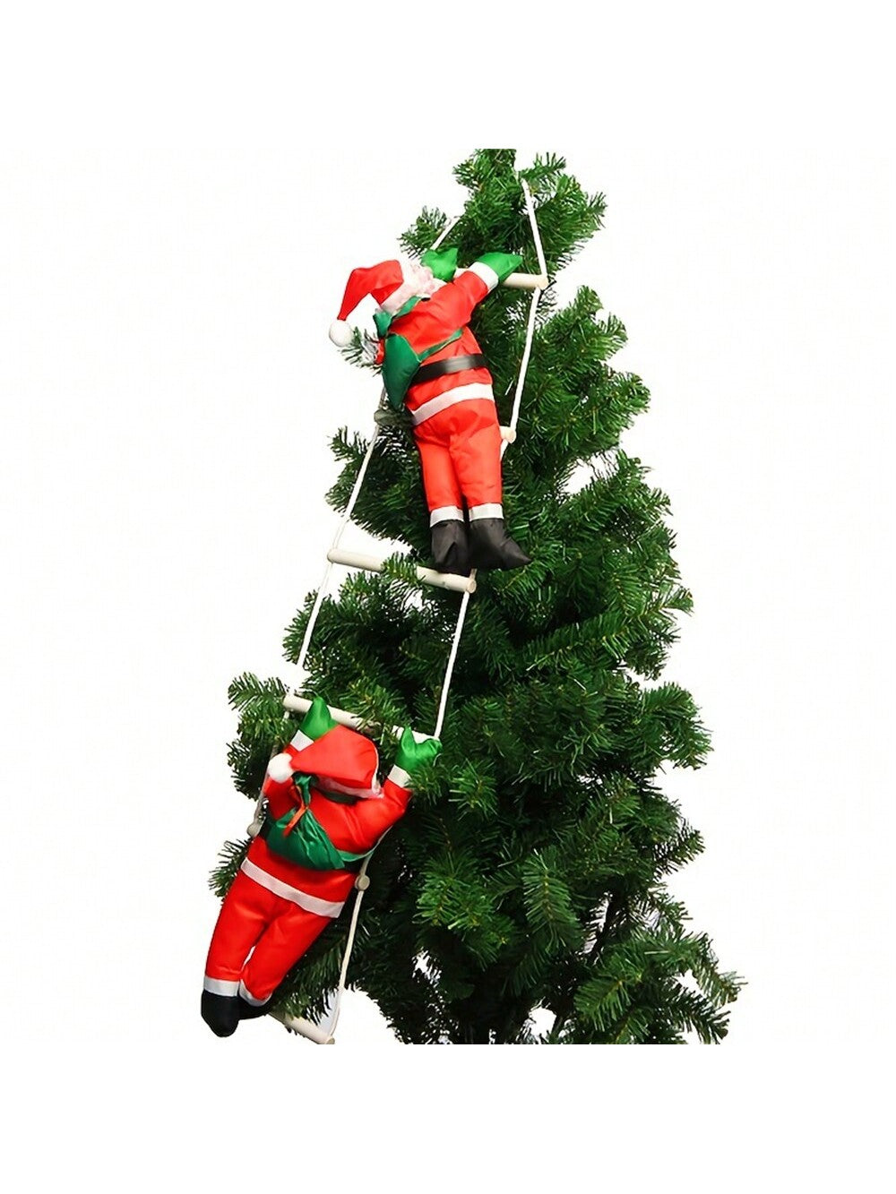 3pcs Climbing Rope Santa Claus Stuffed Doll 95cm/37.4in Christmas Toy Gift Christmas Family Arrangement Decorations,Xmas Decor,Christmas