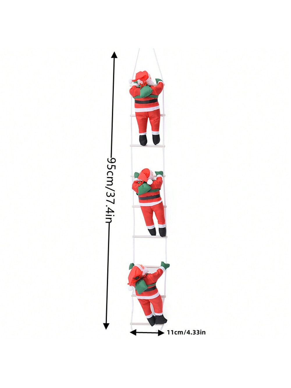 3pcs Climbing Rope Santa Claus Stuffed Doll 95cm/37.4in Christmas Toy Gift Christmas Family Arrangement Decorations,Xmas Decor,Christmas