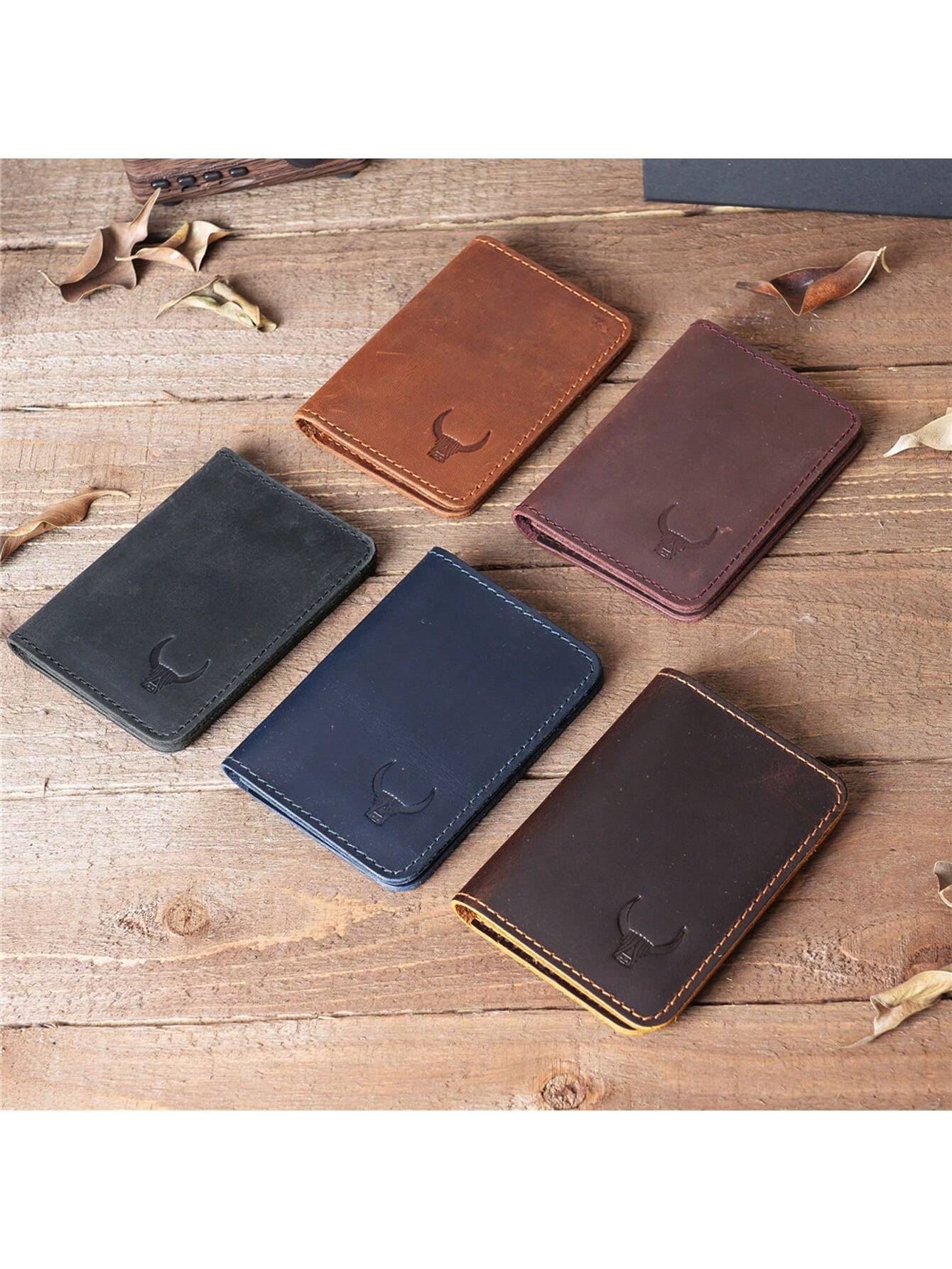 Card Holder Wallet Men's Slim Minimalist Front Pocket Wallets RFID Blocking Credit Card Holder Portable Leather Wallets