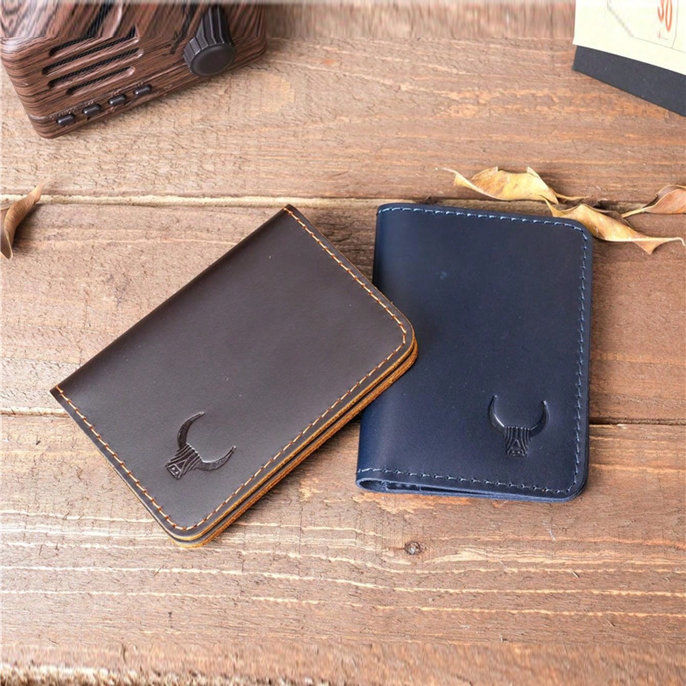 Card Holder Wallet Men's Slim Minimalist Front Pocket Wallets RFID Blocking Credit Card Holder Portable Leather Wallets