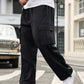 Manfinity Homme Plus Size Solid Color Drawstring Jogger Pants With Pockets