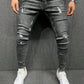 Men's Casual Distressed Elastic Denim Jeans