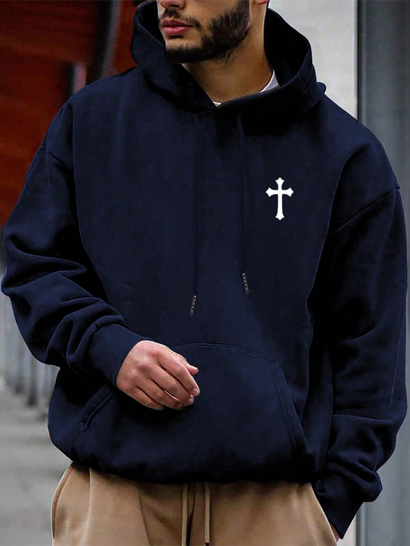 Minimalist Men's Hooded Sweatshirt - Perfect Combination Of Fresh And Simple Design