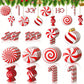 12pcs Christmas Wooden Hanging Ornaments, Lifelike Candy Christmas Tree Decoration, Candy Party Christmas Tree Pendant, Holiday Party Home Decor,Christmas