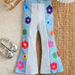 Young Girl Woven Floral Casual Pants