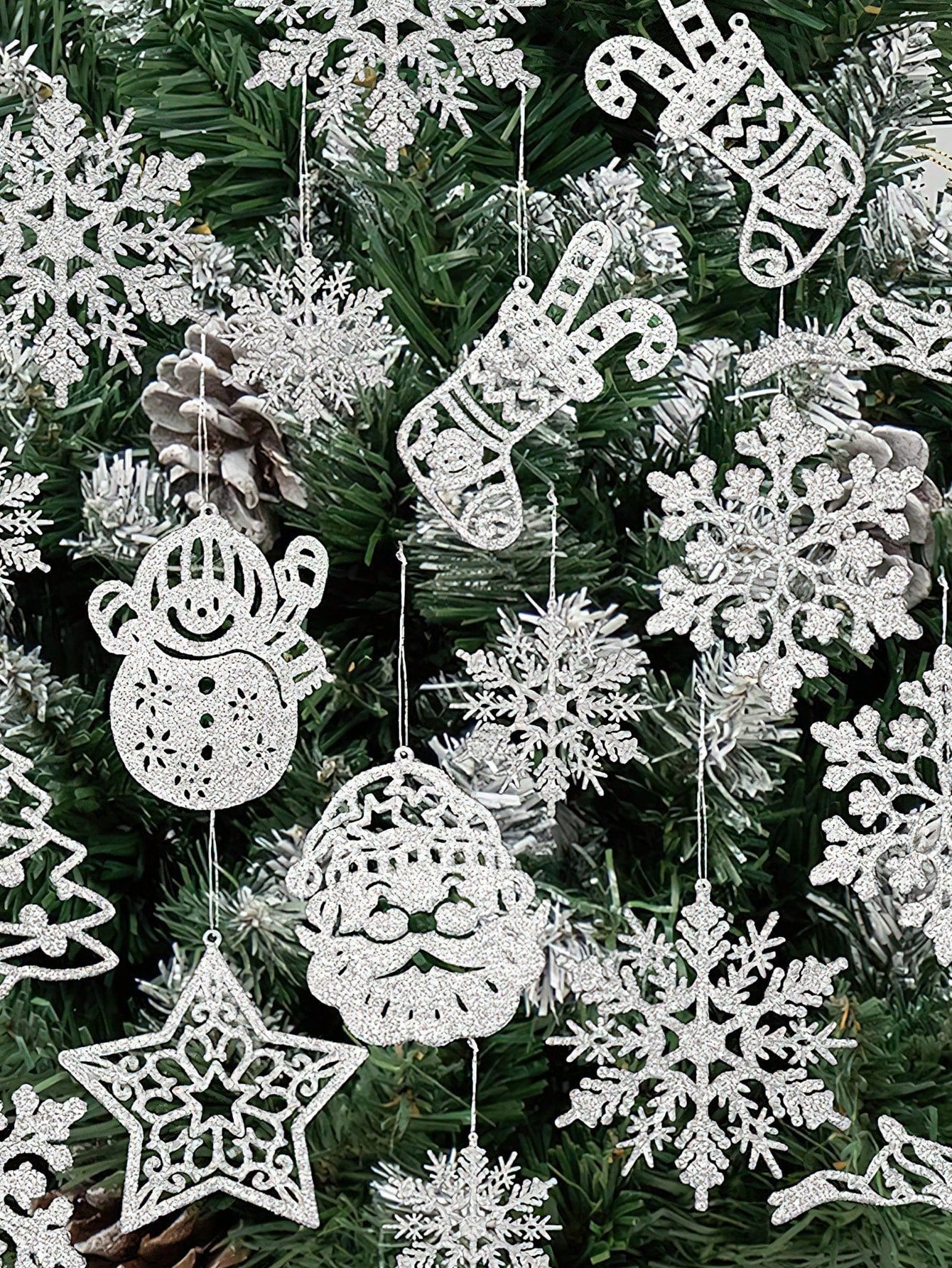 20pcs/Set Christmas Tree Decoration Hanging Ornaments, Party And Home Decor Supplies,Christmas