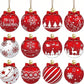 1/12pcs Christmas Ball Ornaments (Wooden Ornaments) Single-Sided Wooden Hanging Decor, Christmas Home Decoration, Seasonal Holiday Ornaments,Christmas