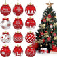 1/12pcs Christmas Ball Ornaments (Wooden Ornaments) Single-Sided Wooden Hanging Decor, Christmas Home Decoration, Seasonal Holiday Ornaments,Christmas