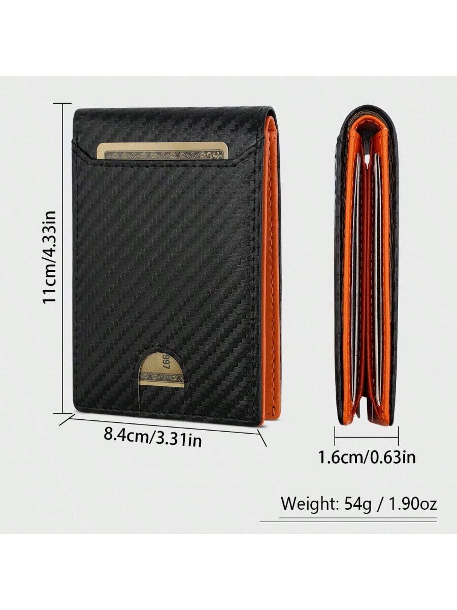 1. A Man's Wallet RFID Shield Brush Men's Wallet Wallet Multi-Card Slot Card Bag