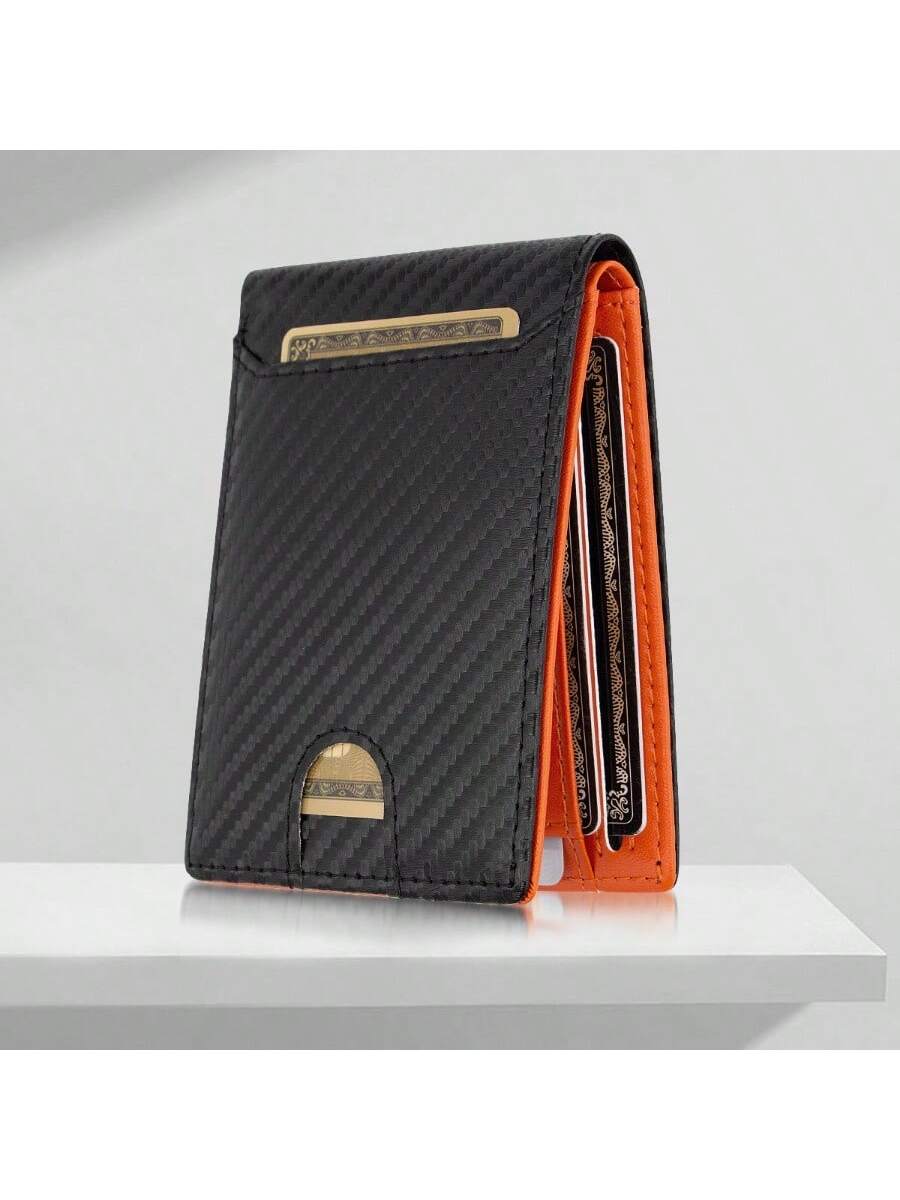 1. A Man's Wallet RFID Shield Brush Men's Wallet Wallet Multi-Card Slot Card Bag