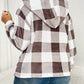 Essnce Plus Size Women's Plaid Hooded Loose Casual Sweatshirt