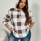 Essnce Plus Size Women's Plaid Hooded Loose Casual Sweatshirt