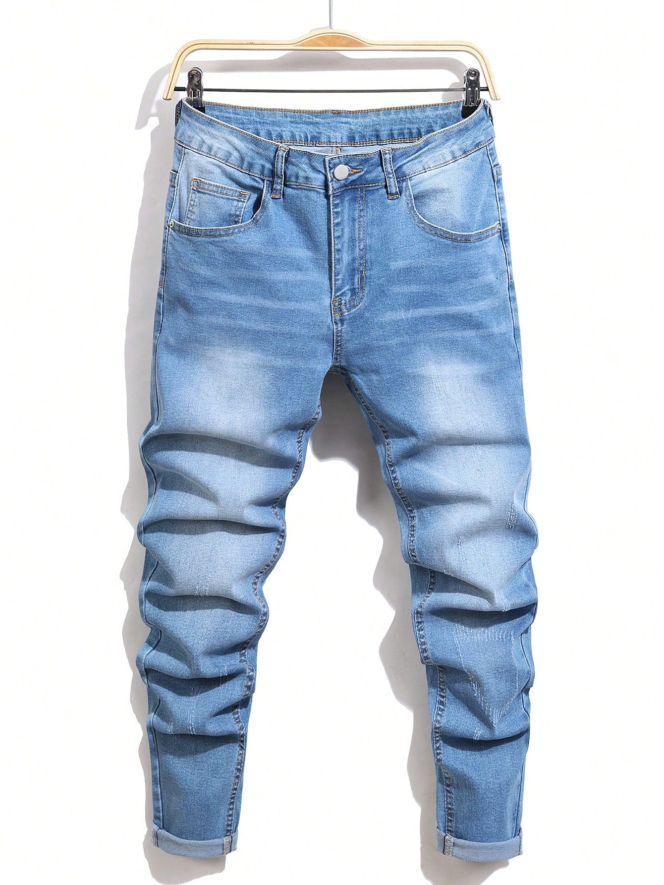 Manfinity Homme Men's Ripped Distressed Slim Fit Denim Jeans