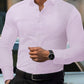 Manfinity Mode Men Solid Button Up Long Sleeve Collar Shirt, For Old Money Men, Work, Husband, Daddy