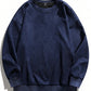 Men's Plain Round Neck Drop Shoulder Long Sleeve Sweatshirt