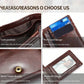 Vintage Genuine Leather Slim Bifold Wallet, Multi-Function ID/Credit Card Holder Purse, Valentine's Day Gift For Men