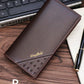 1pc Men's Wallet Long Hand Cash Clip Wallet Large Capacity Card Bag Three Fold Multi Card Slot Wallet PU Wallet Men's Card Sleeve Suit Bag