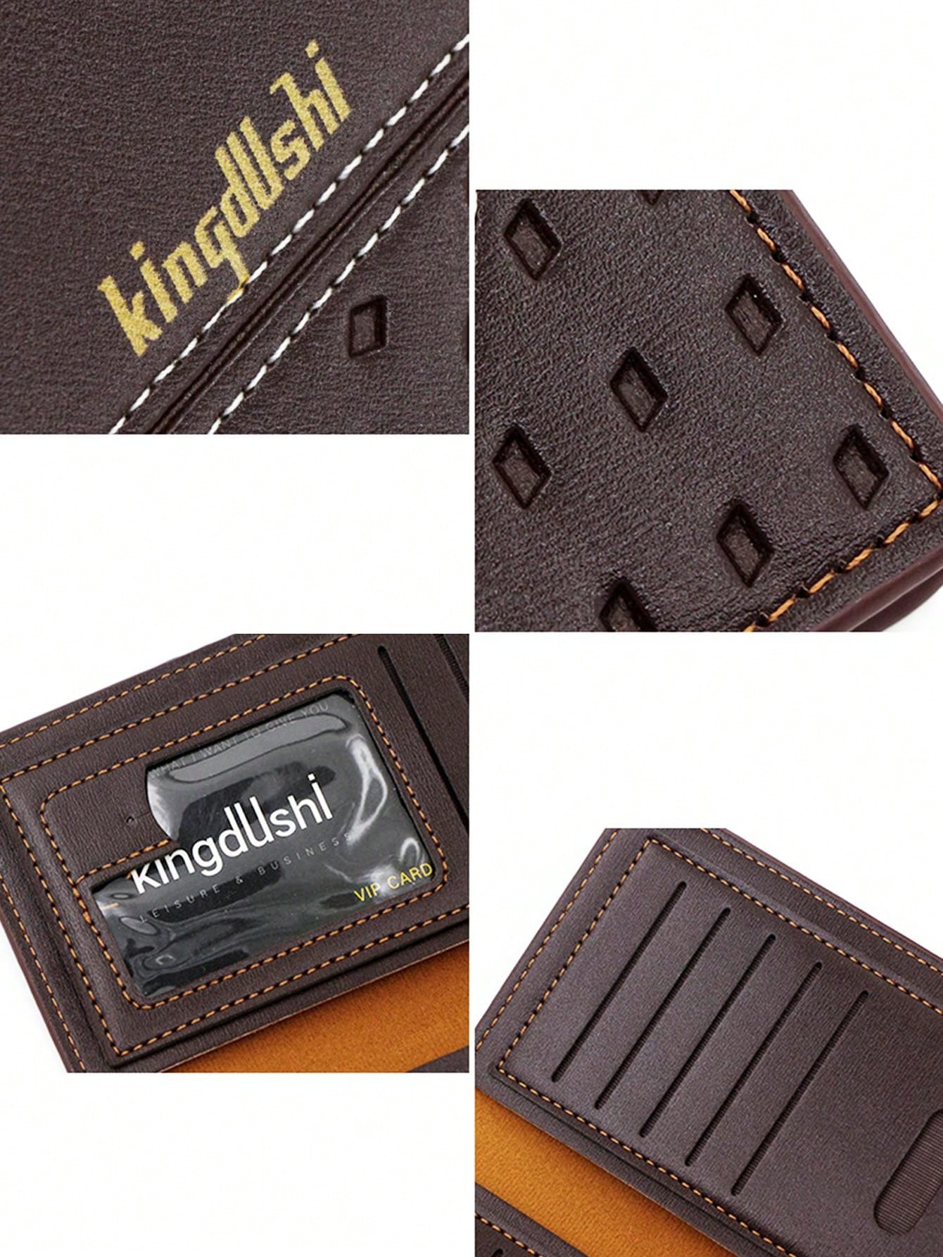 1pc Men's Wallet Long Hand Cash Clip Wallet Large Capacity Card Bag Three Fold Multi Card Slot Wallet PU Wallet Men's Card Sleeve Suit Bag