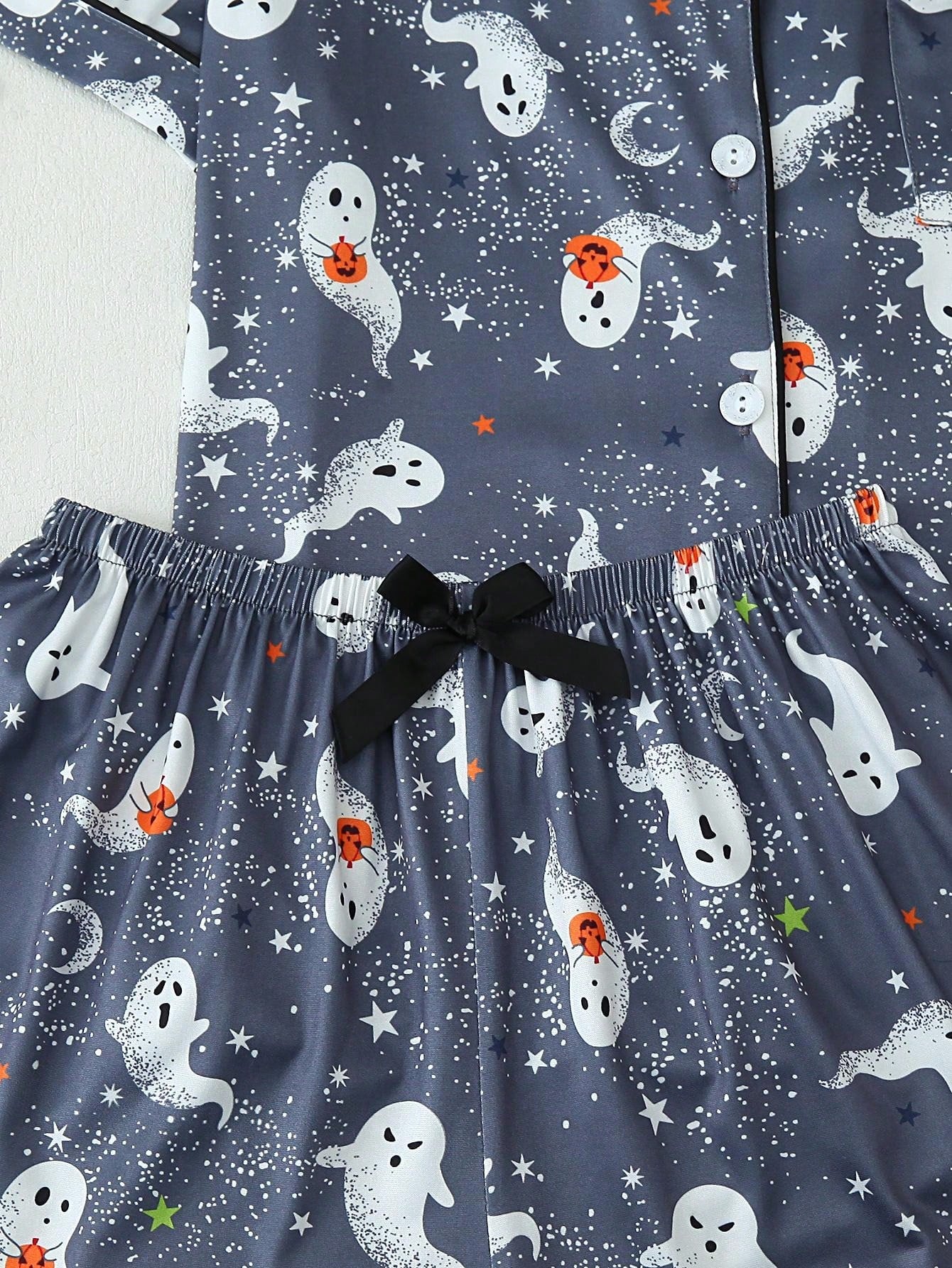 2pcs Ghost Graphic Funny Print Spring