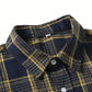 Men's Plaid Print Button Front Casual Long Sleeve Shirt