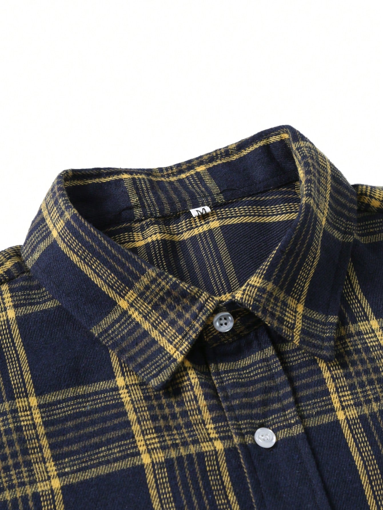 Men's Plaid Print Button Front Casual Long Sleeve Shirt